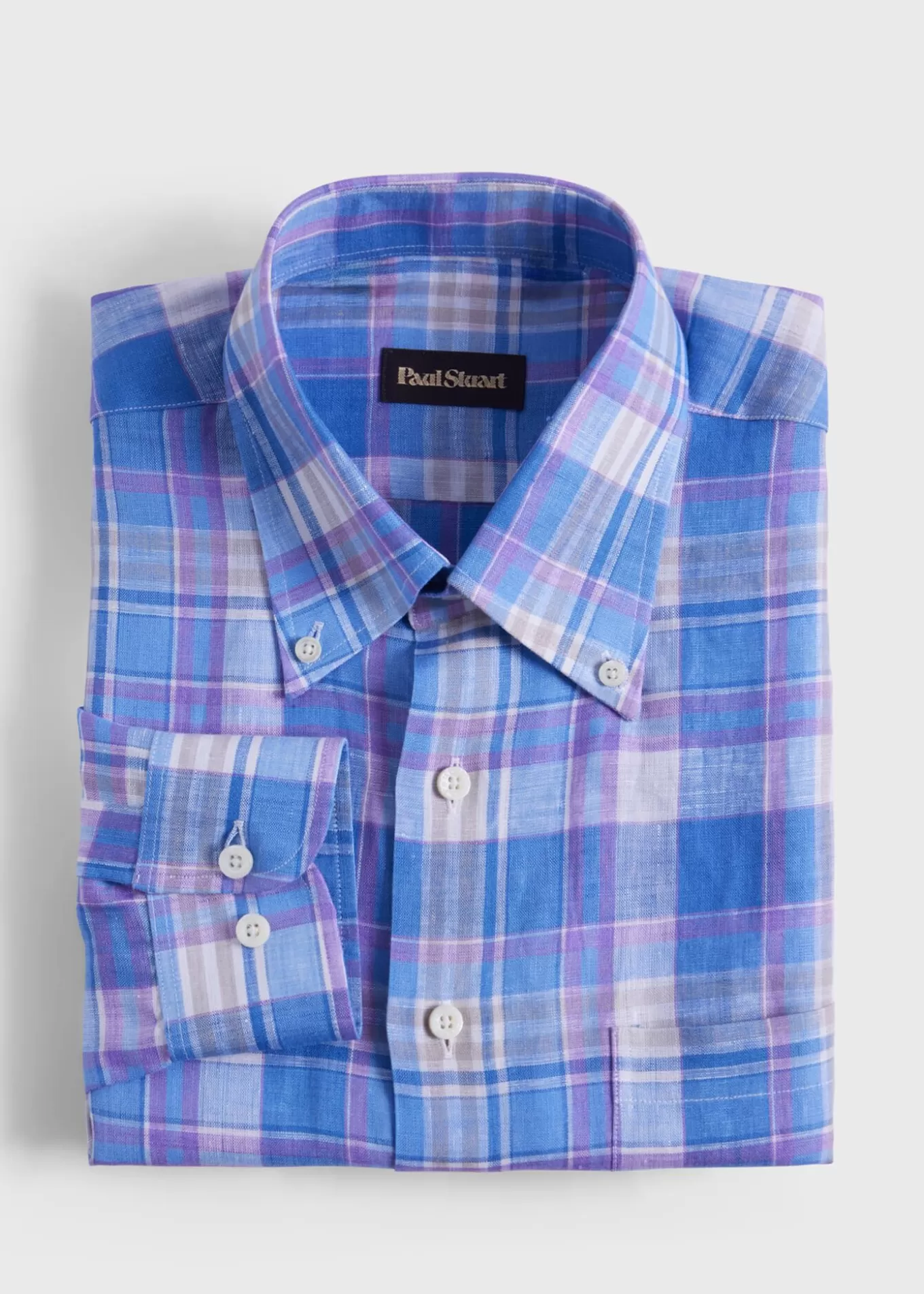 Cheap Linen Multicolor Plaid Sport Shirt Sport Shirts