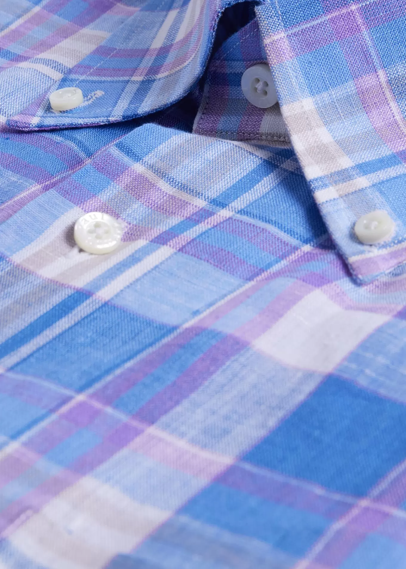 Cheap Linen Multicolor Plaid Sport Shirt Sport Shirts