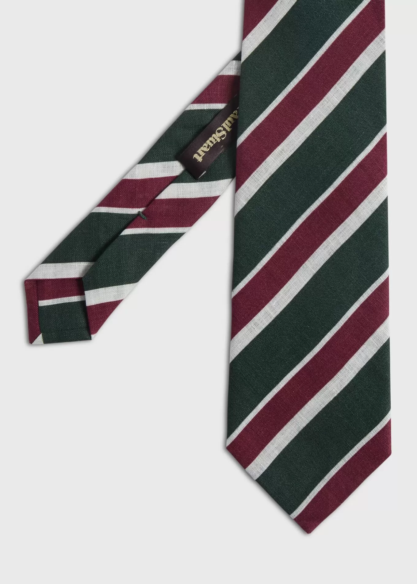 Clearance Printed Linen Three Color Stripe Ties