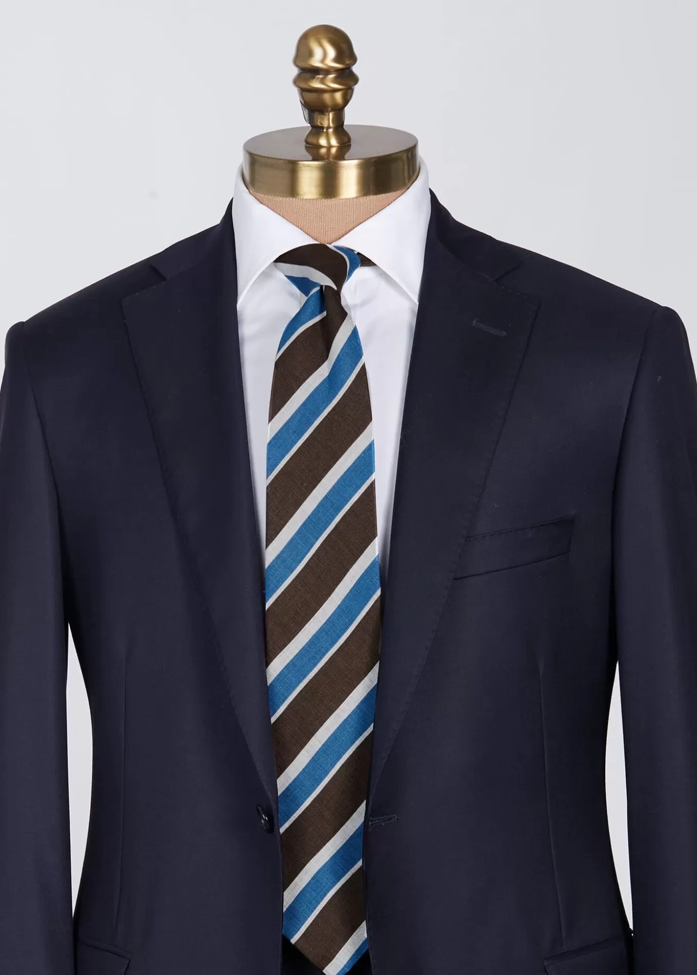 Clearance Printed Linen Three Color Stripe Ties