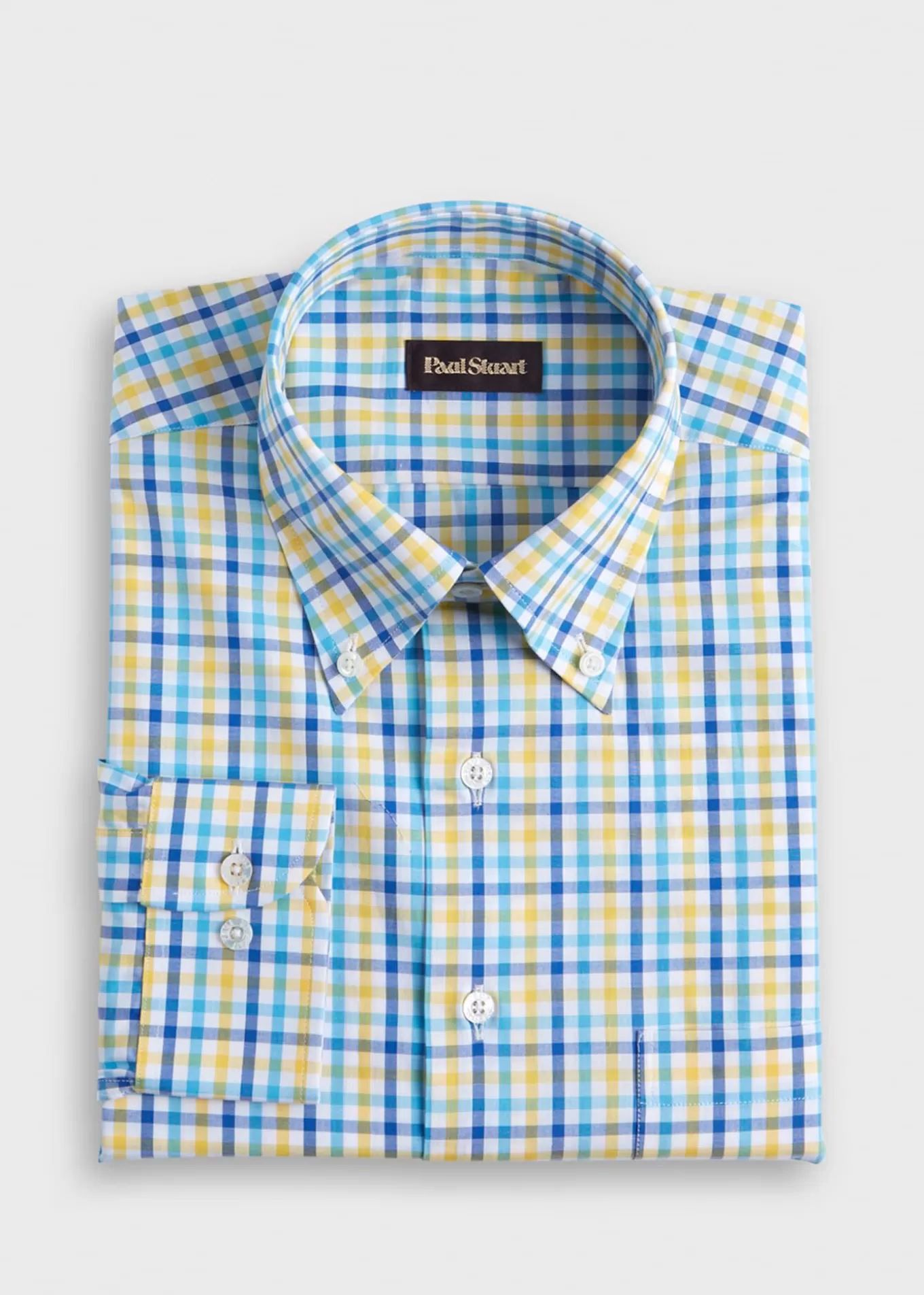 Outlet Two Color Check Cotton Sport Shirt Sport Shirts