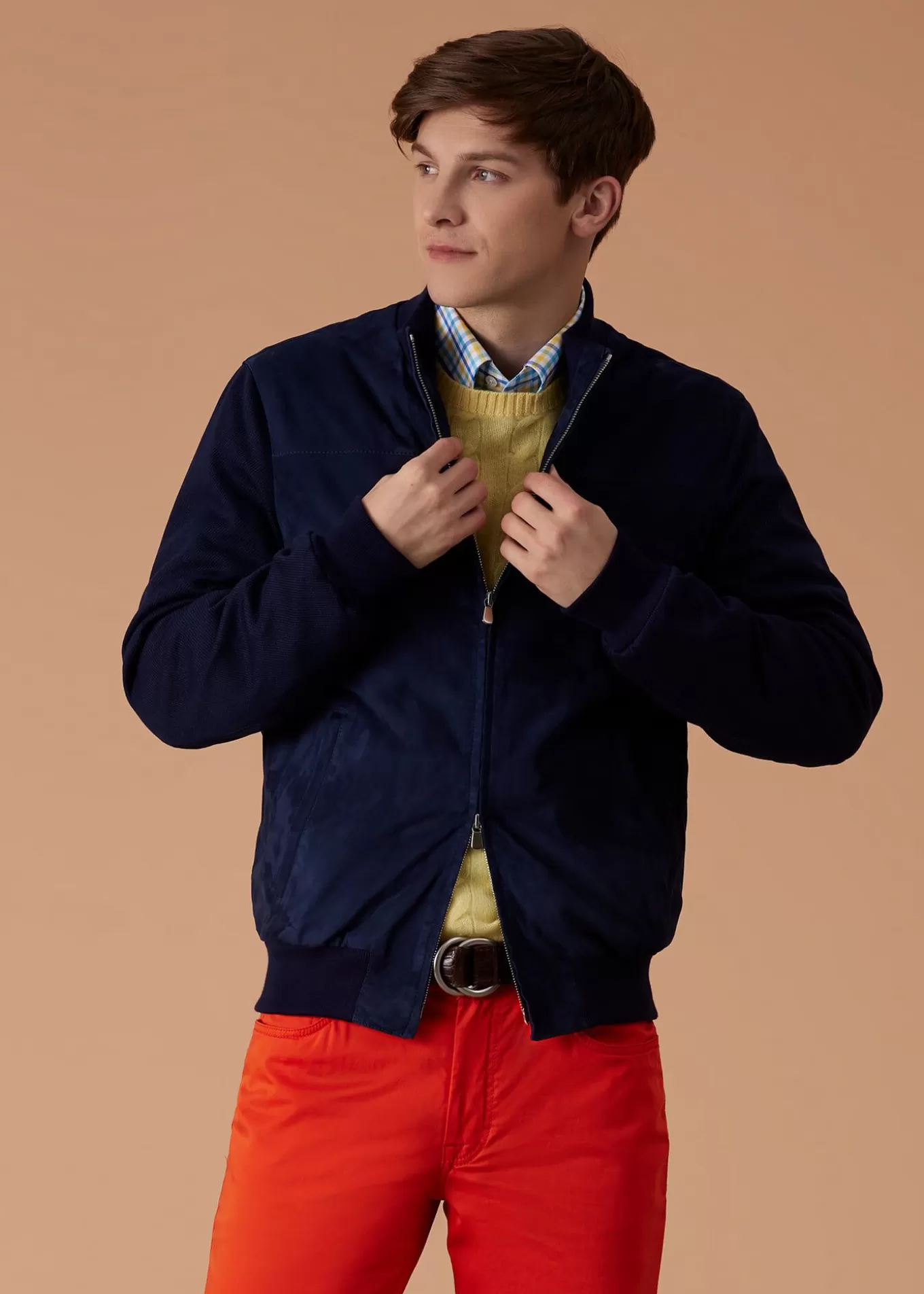 Outlet Two Color Check Cotton Sport Shirt Sport Shirts