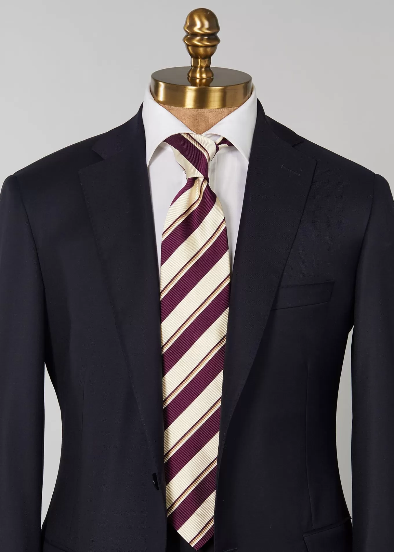 Outlet Two Color Repp Stripe Tie Ties